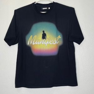 Renowned Manifest T-shirt black very nice shirt size L Pre=owned good condition